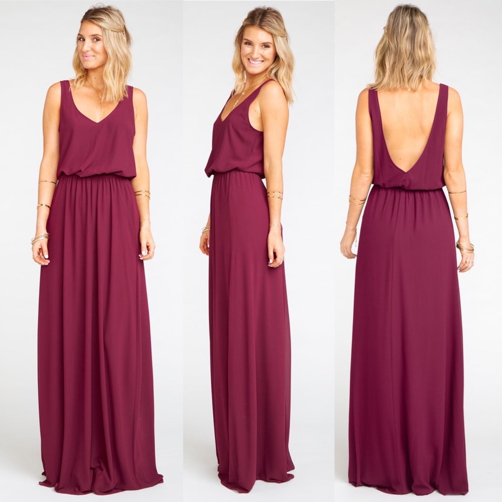 Show Me Your Mumu Kendall Dress Merlot NEW - Picture 1 of 8